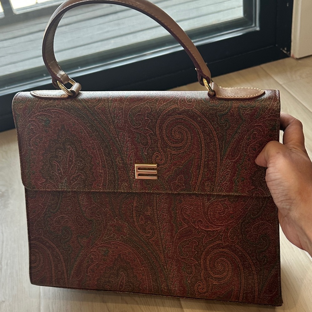 Etro Red and brown Paisley handbag